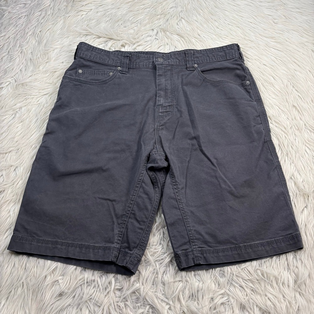 Prana Men's 35 Gray Bronson Short Cargo Hiking Camping Goprcore Twill Cotton